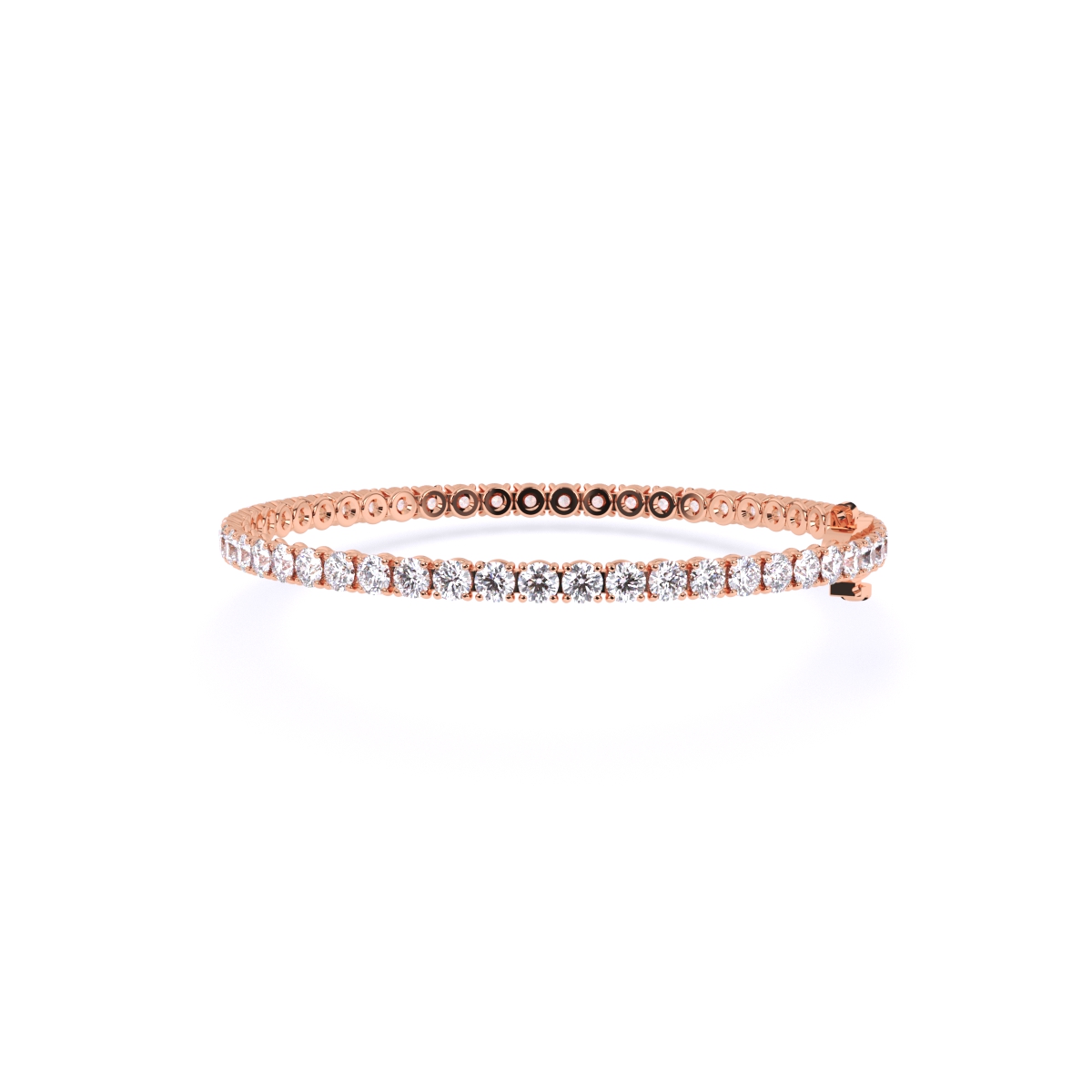 Round Full Eternity Diamond Tennis Bracelet
